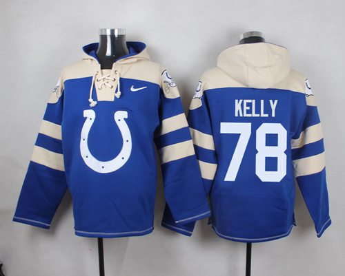 Nike Colts #78 Ryan Kelly Royal Blue Player Pullover Hoodie - Click Image to Close